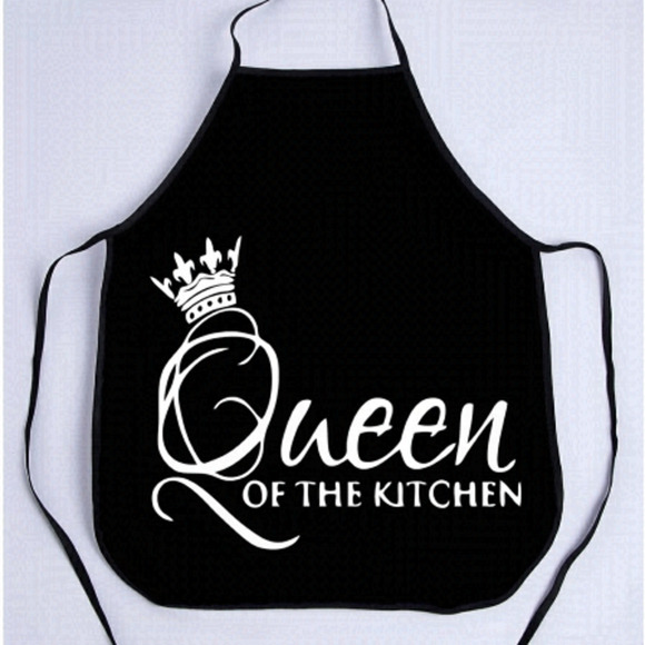 FOR the Queen in Your life Graphic Queen of the Kitchen Tie Apron NEW - Picture 1 of 5
